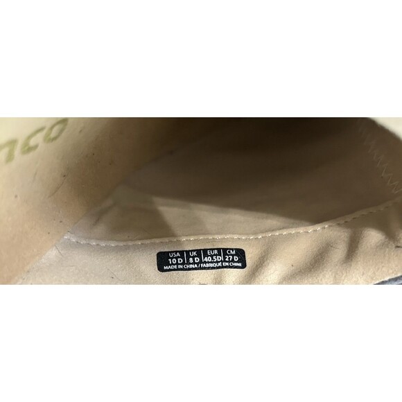 Spenco Topanga Clog Mule Blue Beige 10D Suede Braided Slip On Flat Comfort - Picture 14 of 14